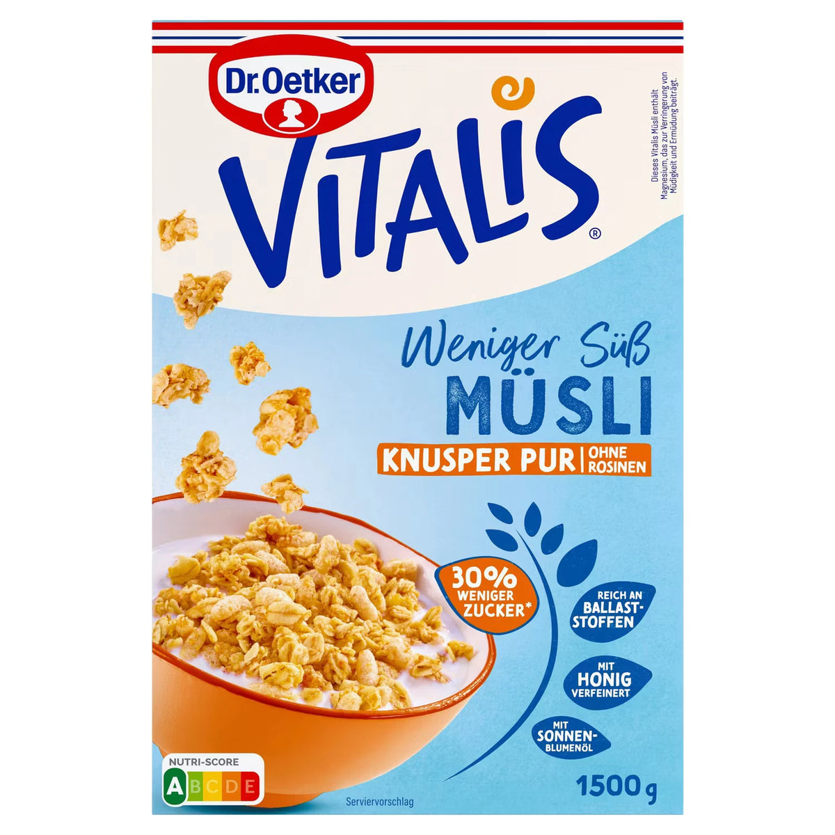 Vitalis 1,5 kg weniger süß Knusper pur