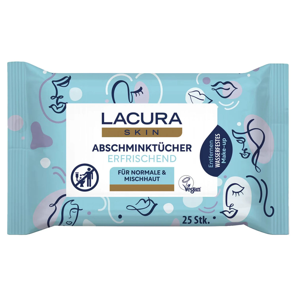 Abschminktücher 25 Stück, Classic