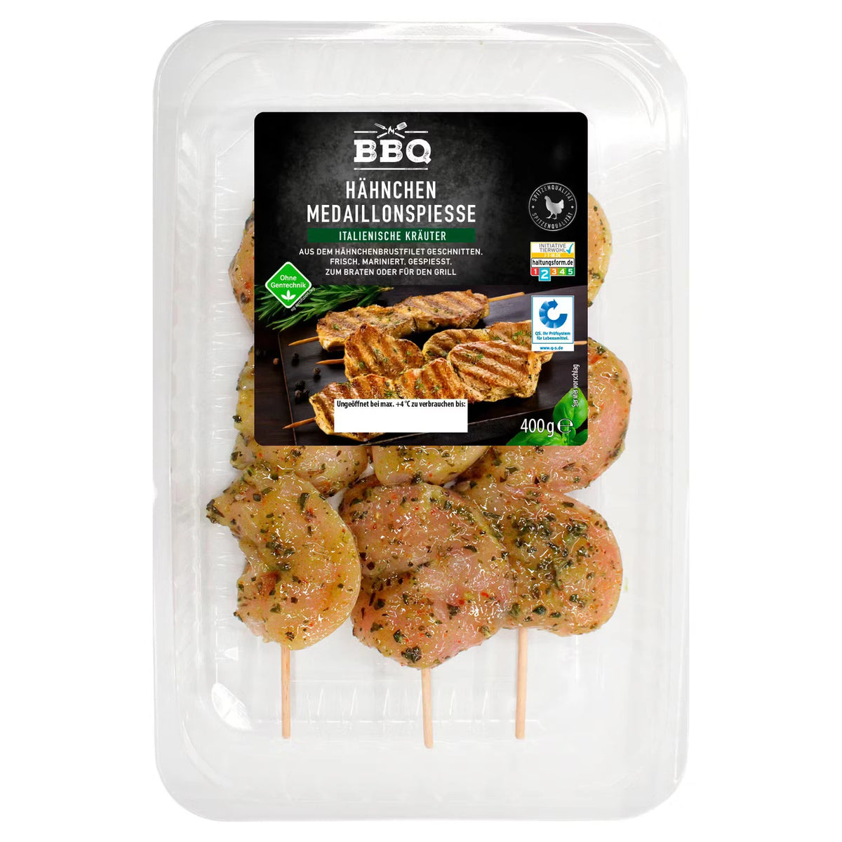 Hähnchen-Medaillonspieße 400 g, Italienische Kräuter