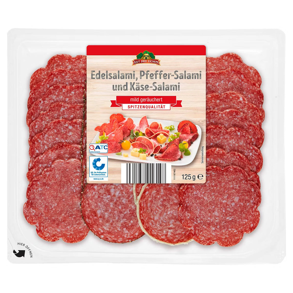 Salami Aufschnittplatten 125 g, Mix