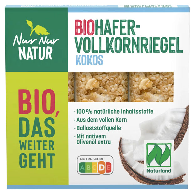 Bio-Hafervollkorn-Riegel 105 g, Kokos