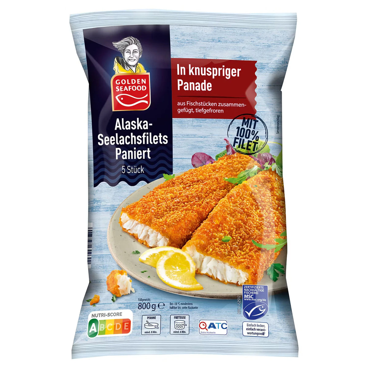 Alaska Seelachs 0,8 kg, Paniert