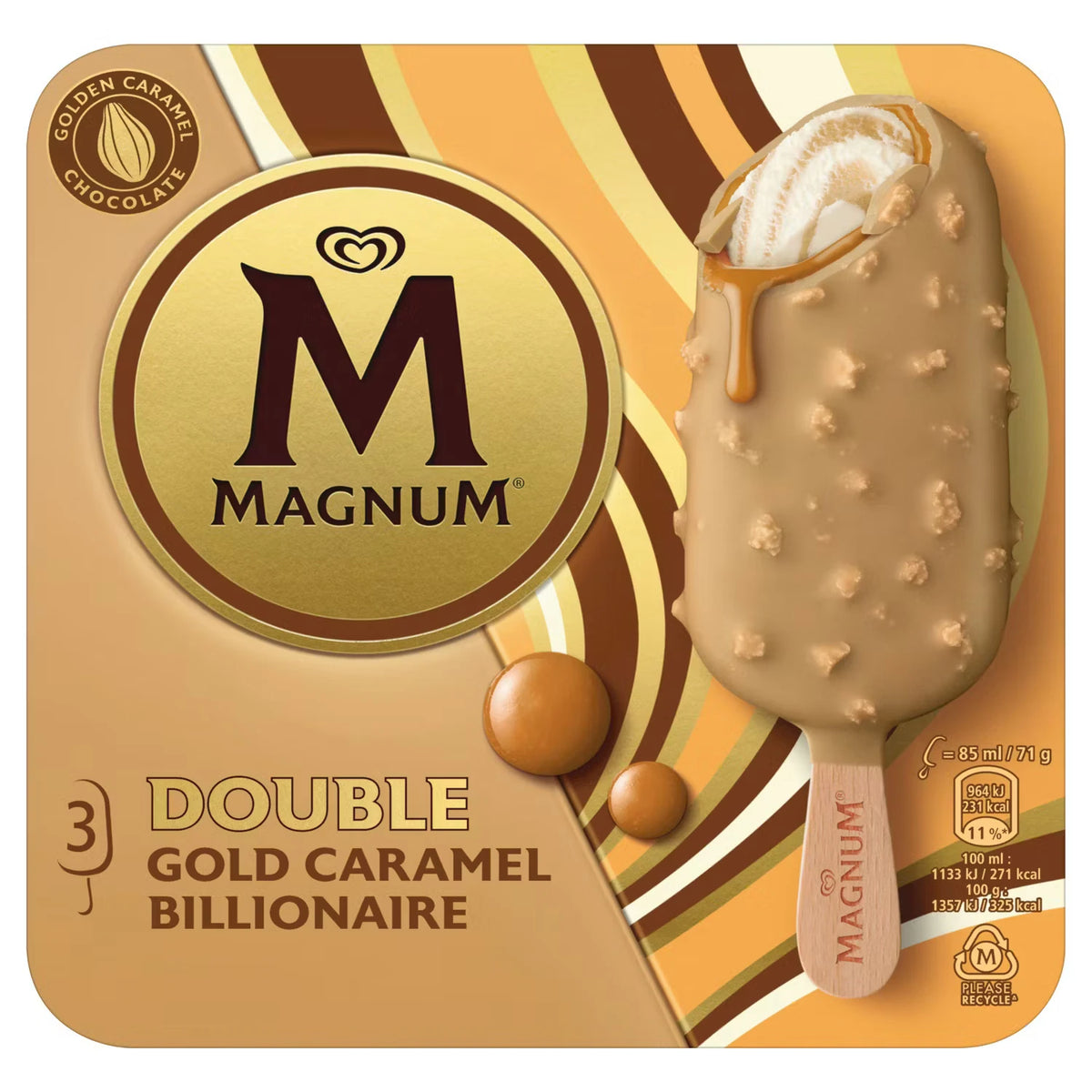 Stieleis, Double Gold Caramel Billionaire 255 ml