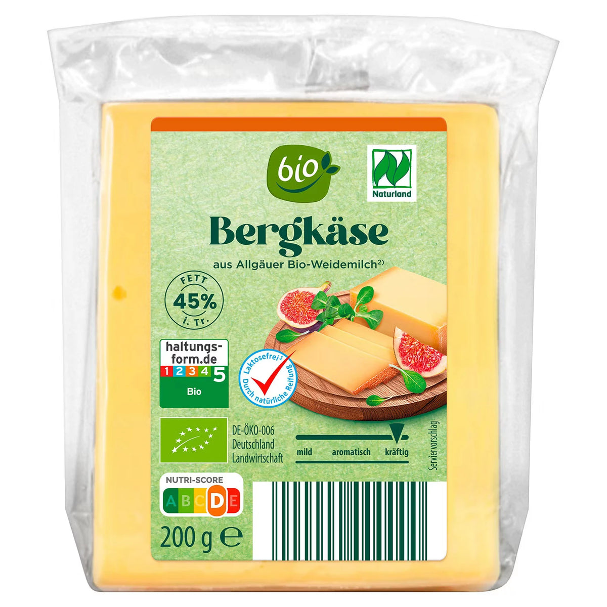 Bio-Käsestücke 200 g, Bergkäse