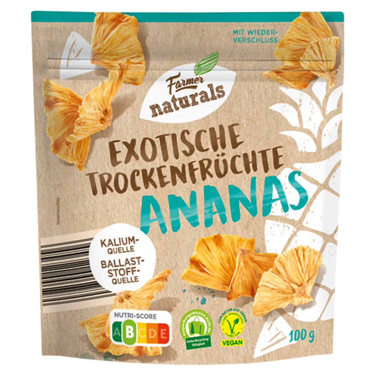 Exotische Trockenfrüchte 100 g, Ananas
