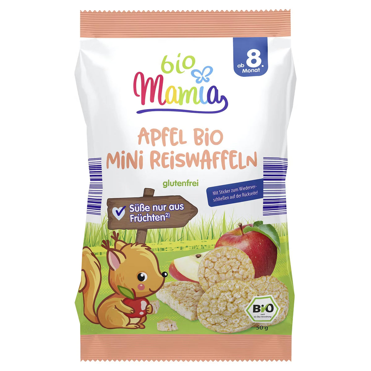 Bio-Mini Reiswaffeln 50 g, Apfel