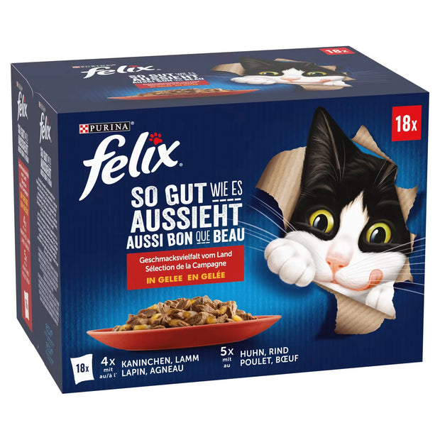 Felix Nassfutter 18 x 85 g, Countryside