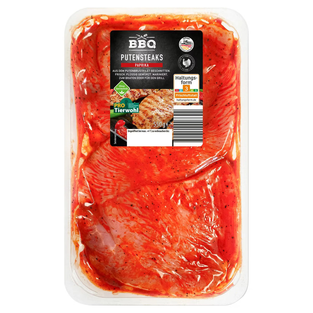 Putensteak mariniert 550 g, Paprika