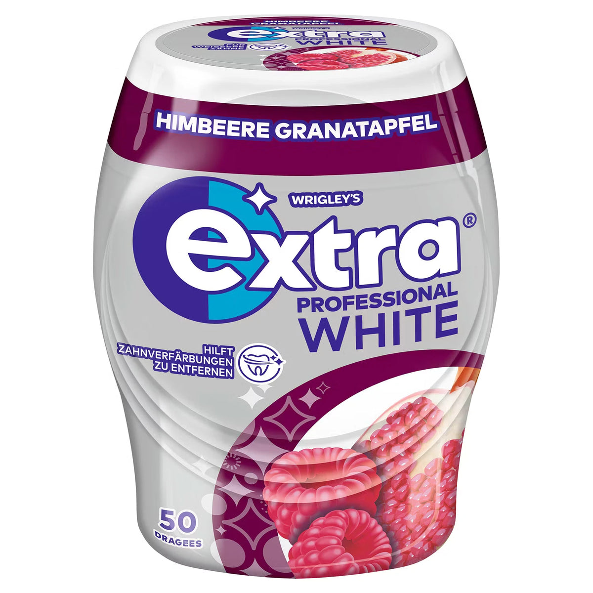 Extra® Professional White Kaugummi 70 g, Himbeere-Granatapfel