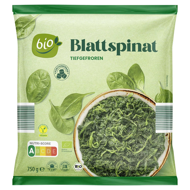 Bio-Gemüsesortiment 750 g, Blattspinat