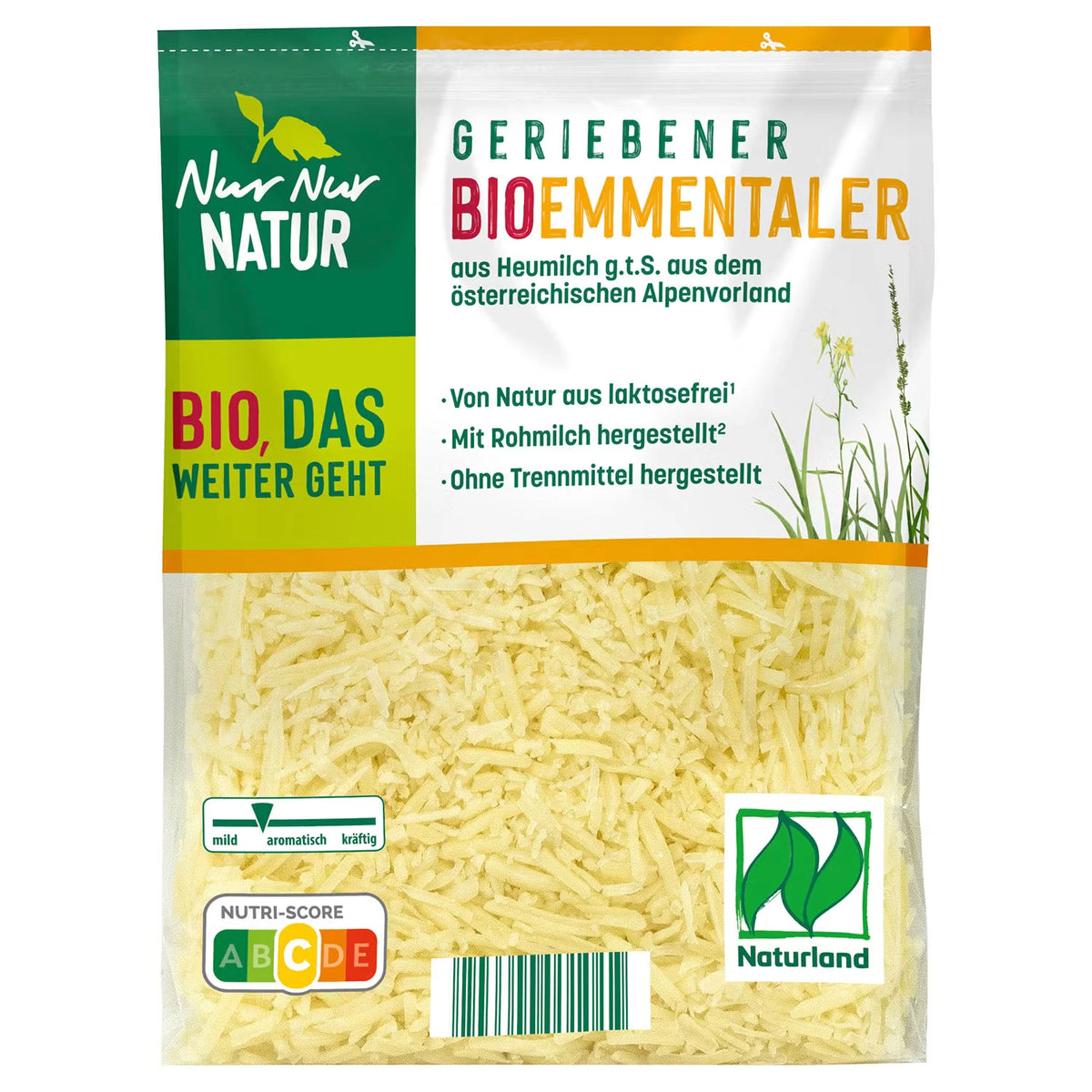 Bio-Reibekäse 150 g, Emmentaler