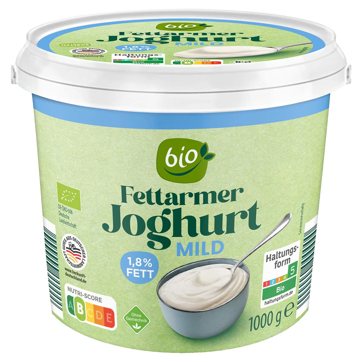 Fettarmer Joghurt 1 kg, 1,8 % Fett, mild