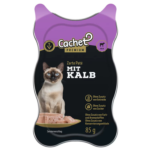 Katzen Nassfutter 85 g, Kalbspastete