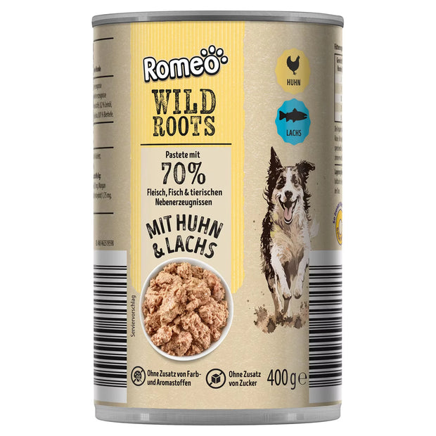 Hundenassfutter 400 g, Huhn & Lachs