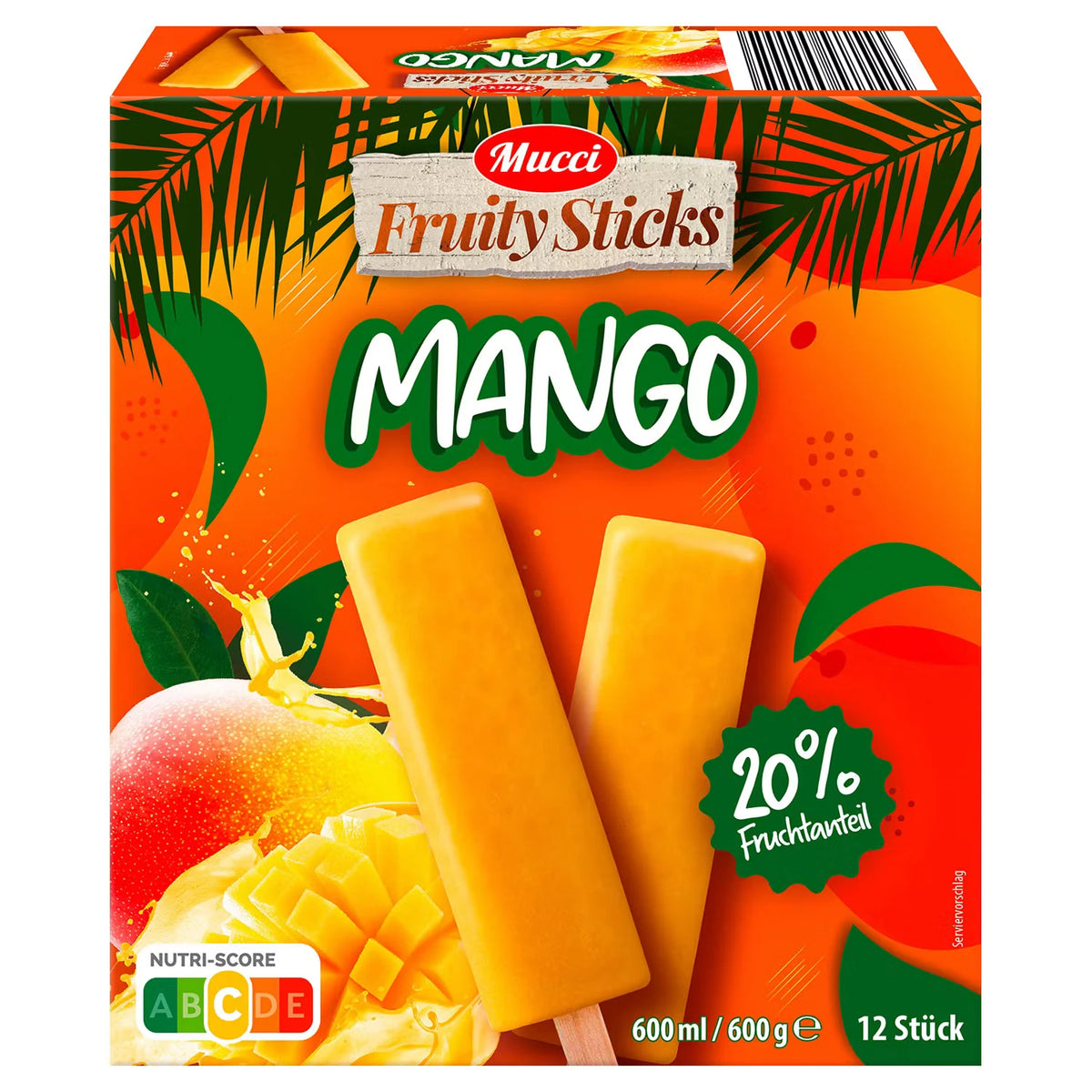 Frucht Stieleis 600 ml, Mango