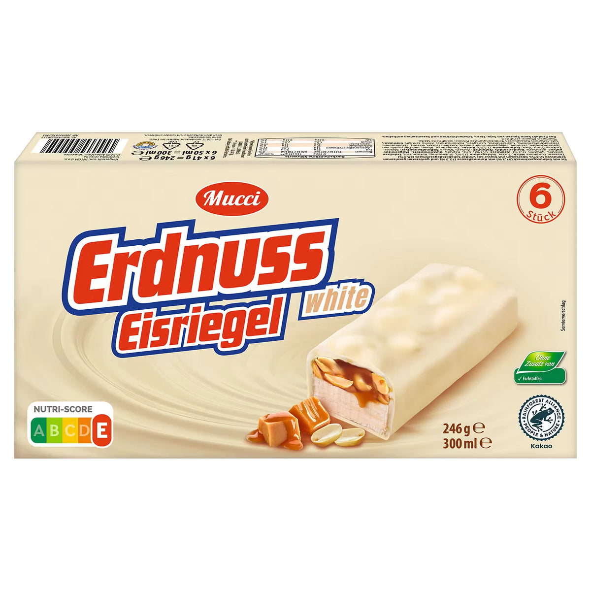 Eisriegel 250 g, Erdnuss weiß