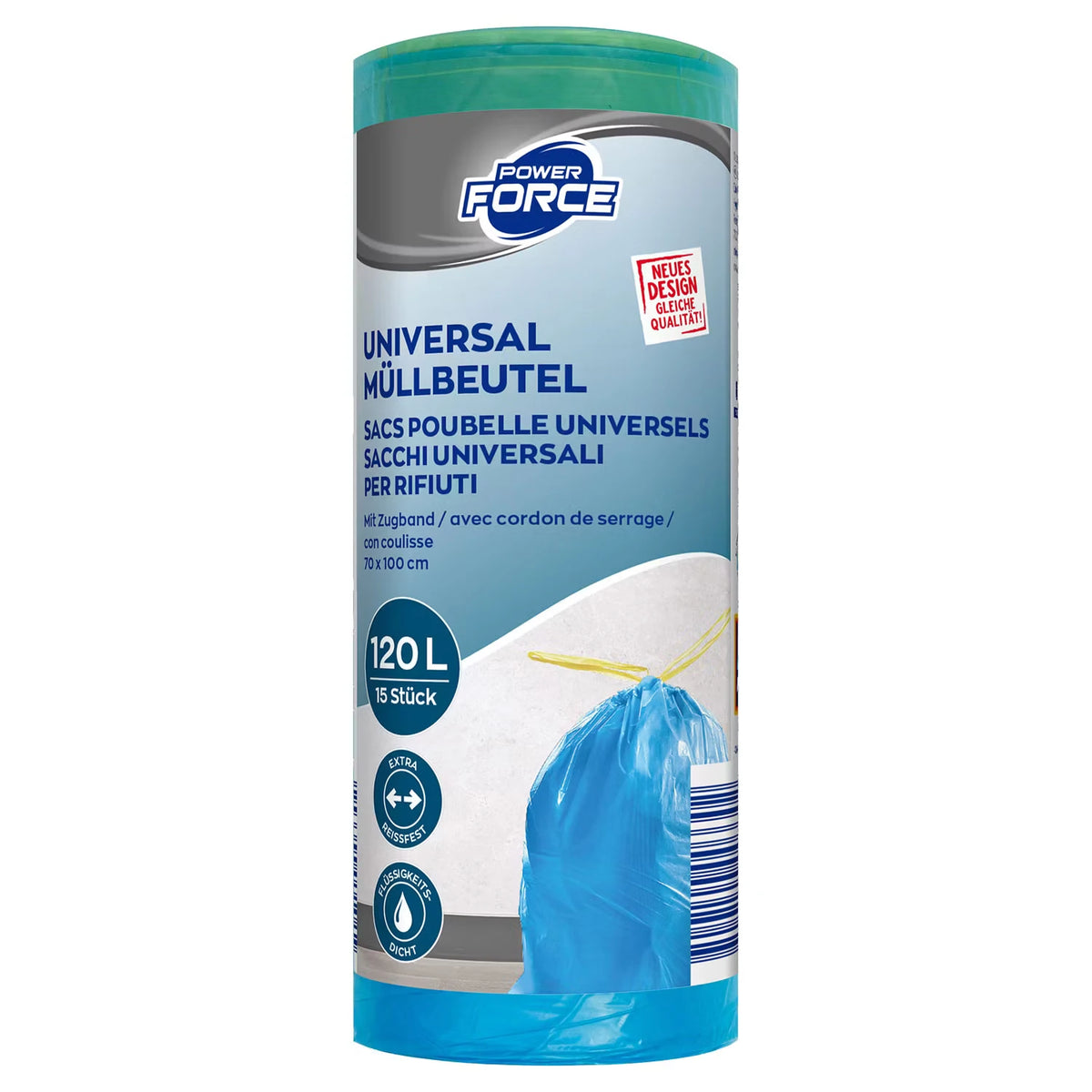 Power Force Müllsack Zugband 60/120l, 120l