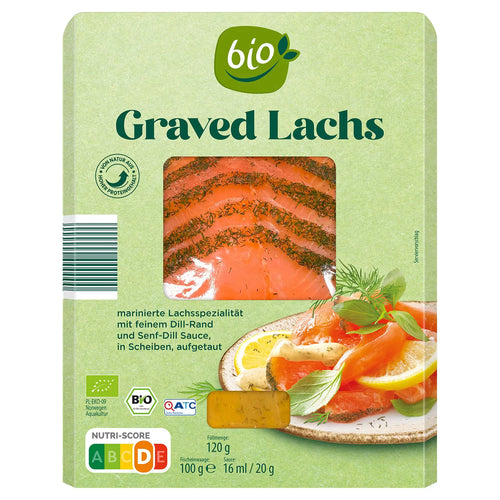 Bio-Lachsspezialitäten 120 g, Graved Lachs