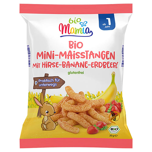 Bio-Mini-Maisstangen 30 g, Erdbeere