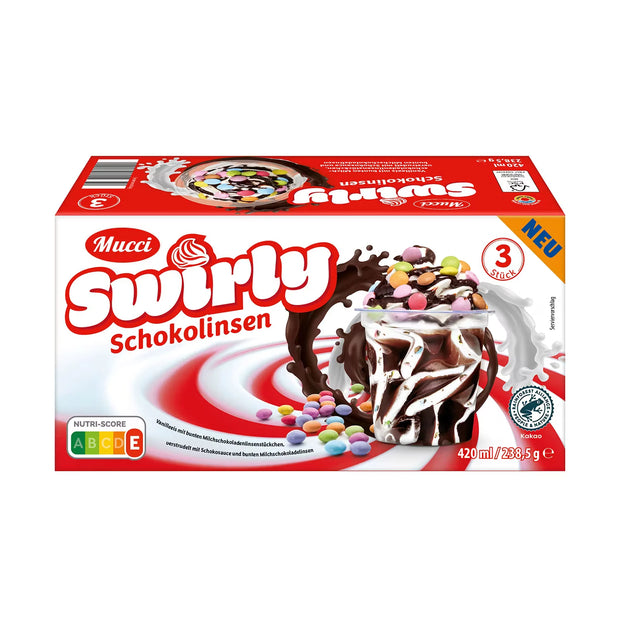 Swirly 3 x 140 ml, Schokolinsen