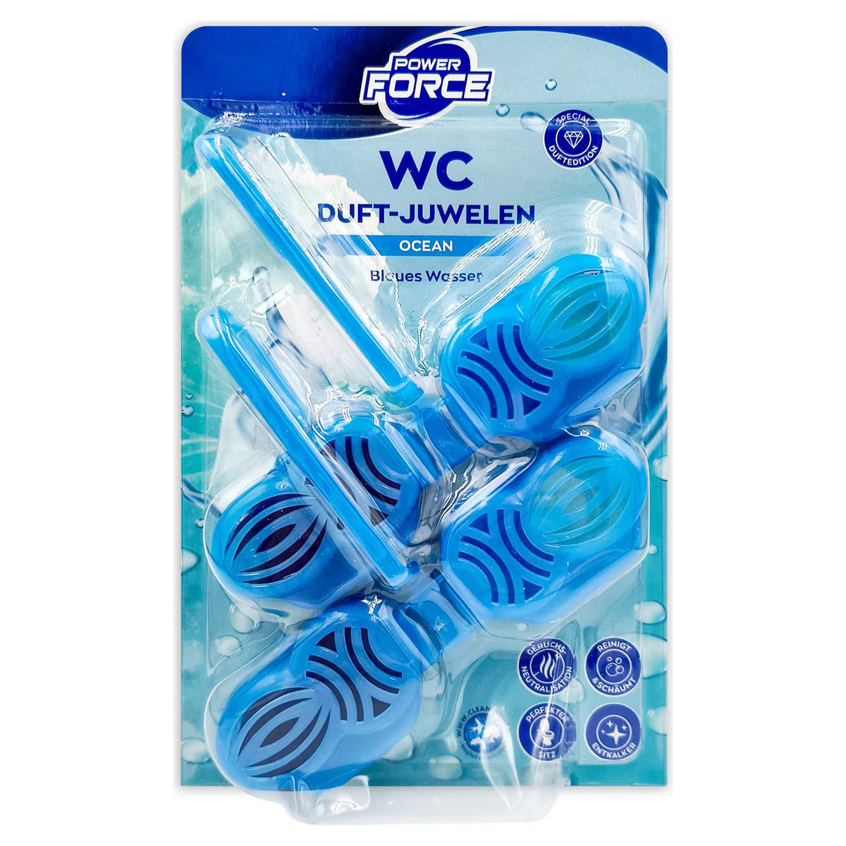 WC-Duftjuwelen 2 x 48 g, Blauer Ozean