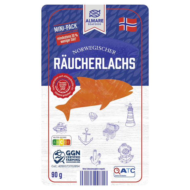 Lachs-Vielfalt 90 g, Räucherlachs