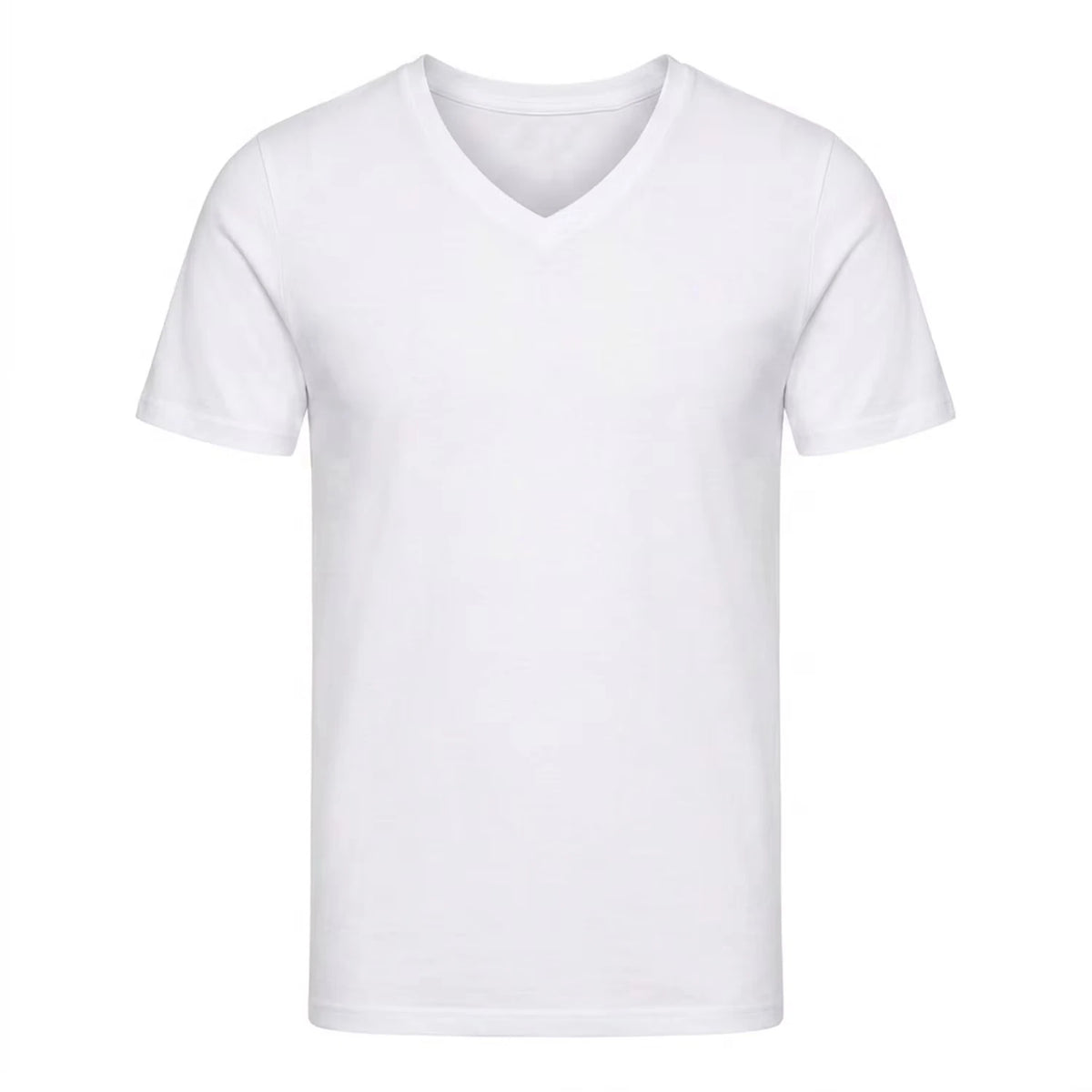 Herren T-Shirt, 2er-Pack, Weiß, V-Ausschnitt, XXL