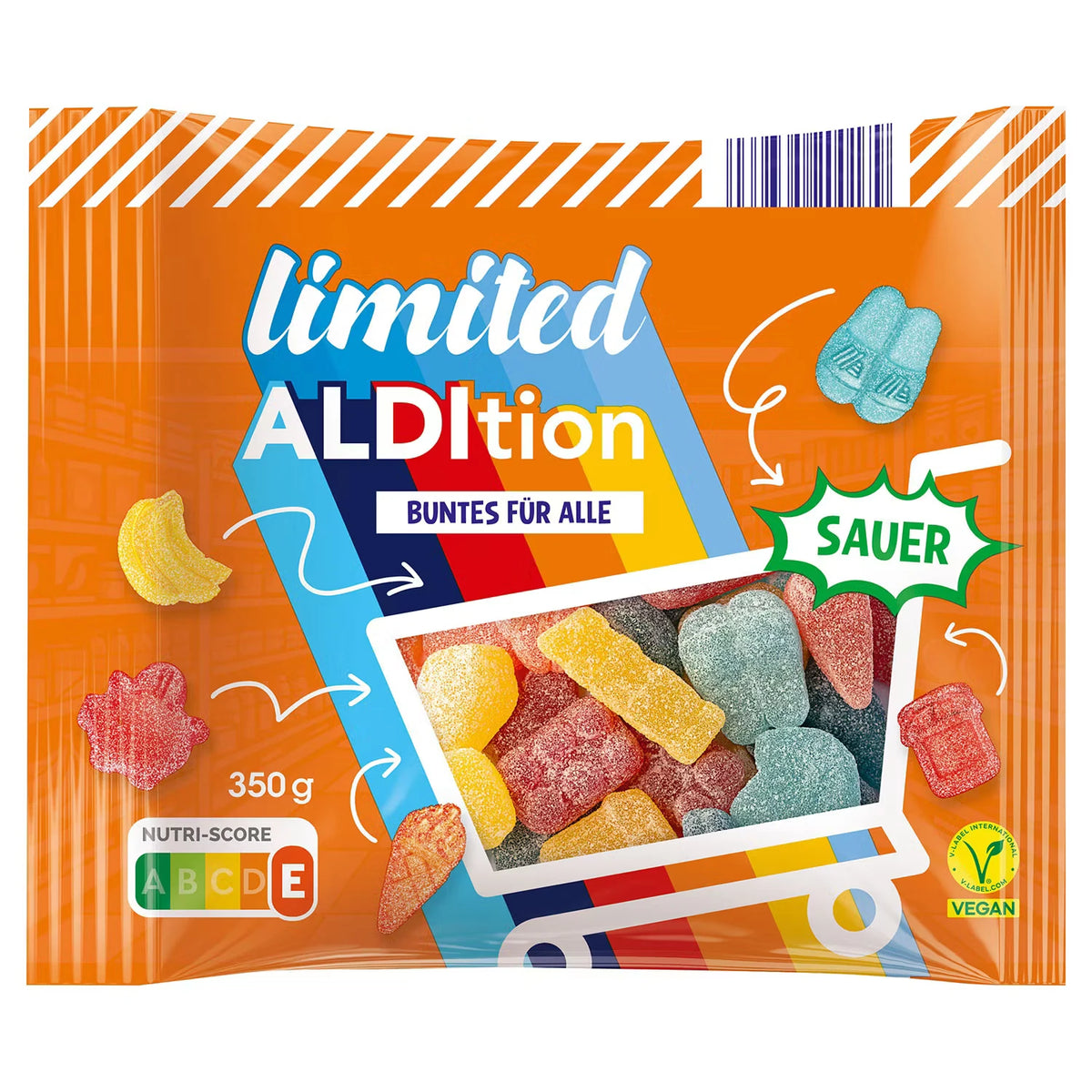 ALDItion Veganes Fruchtgummi 350 g, Sauer