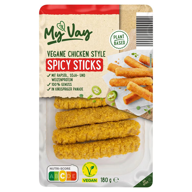 Veganer Chicken Mix 180 g, Spicy Sticks Chicken Style