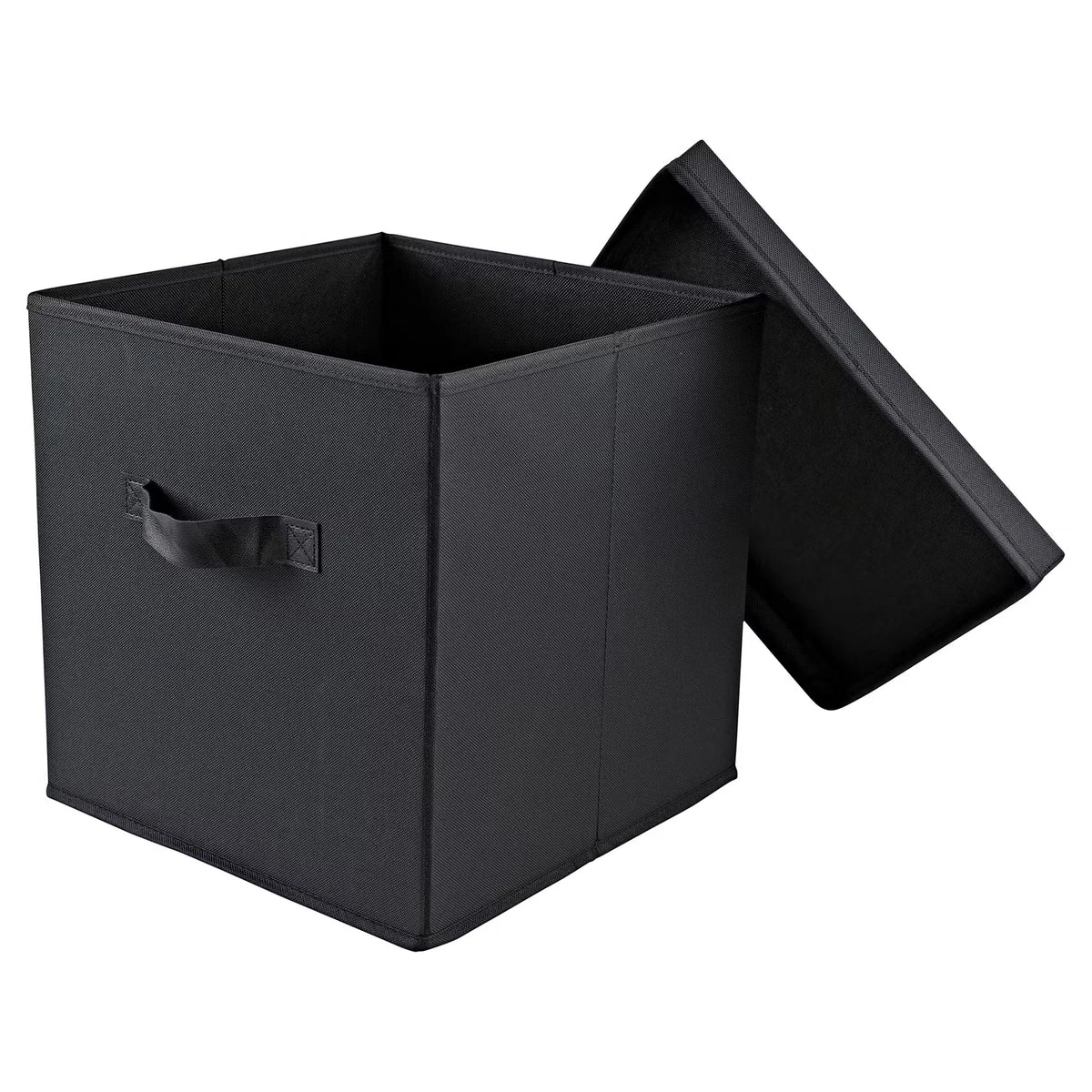 Textile Aufbewahrungswürfel 2er-Set, Schwarz