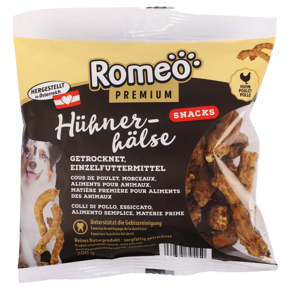 Premium Hunde-Kauvielfalt 200 g, Hühnerhals