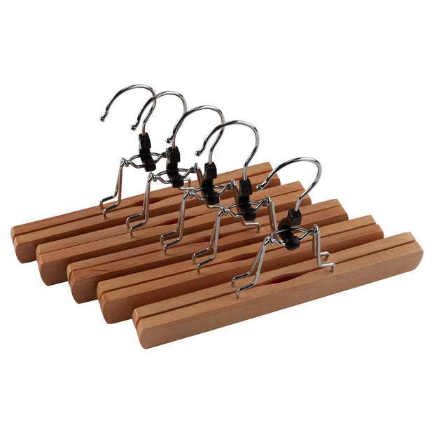 Holz-Kleiderbügel, 5er-Packung Hose Natural