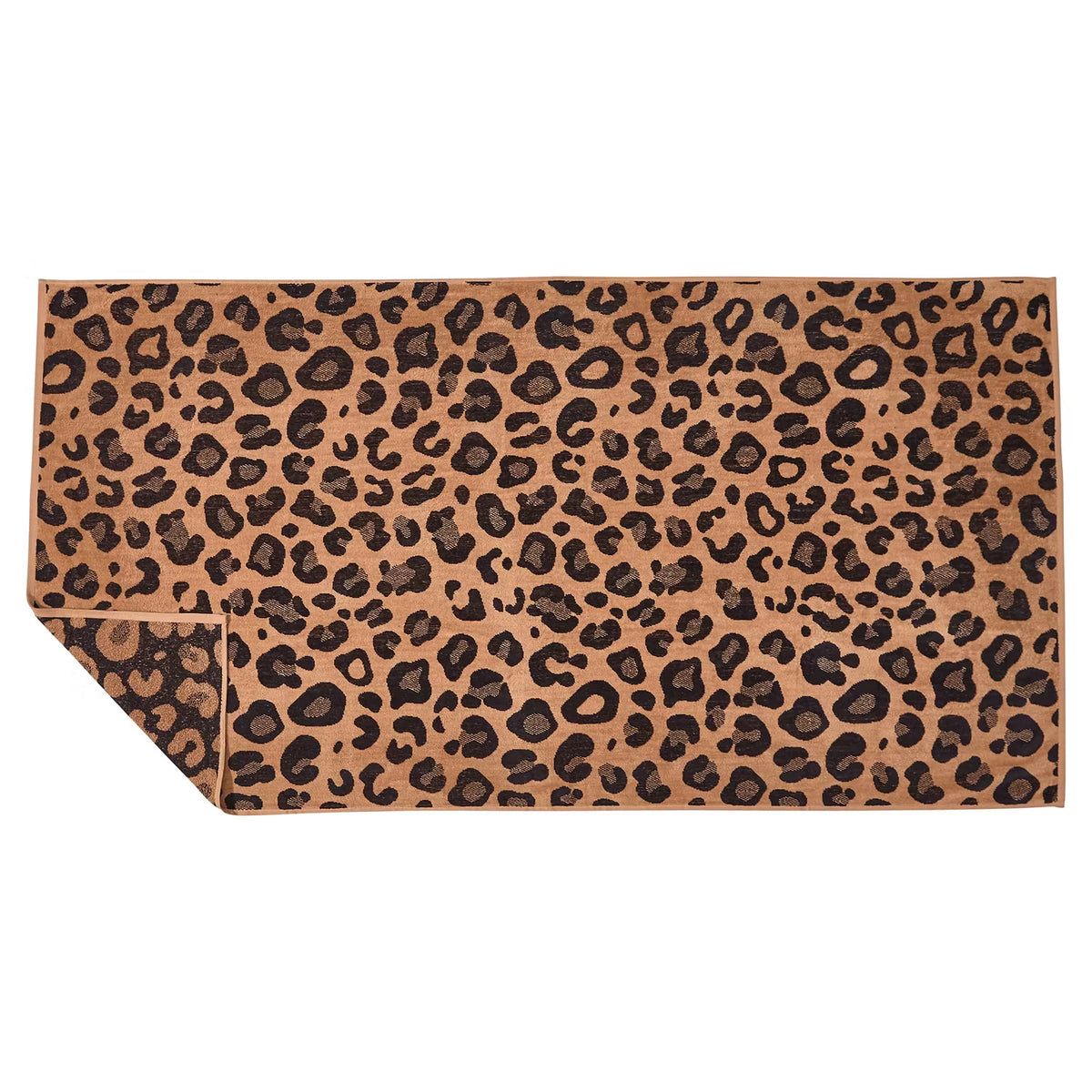 Strandlaken Velour, Leopard, 90x170cm