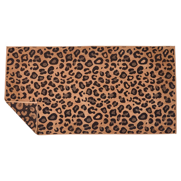 Strandlaken Velour, Leopard, 90x170cm