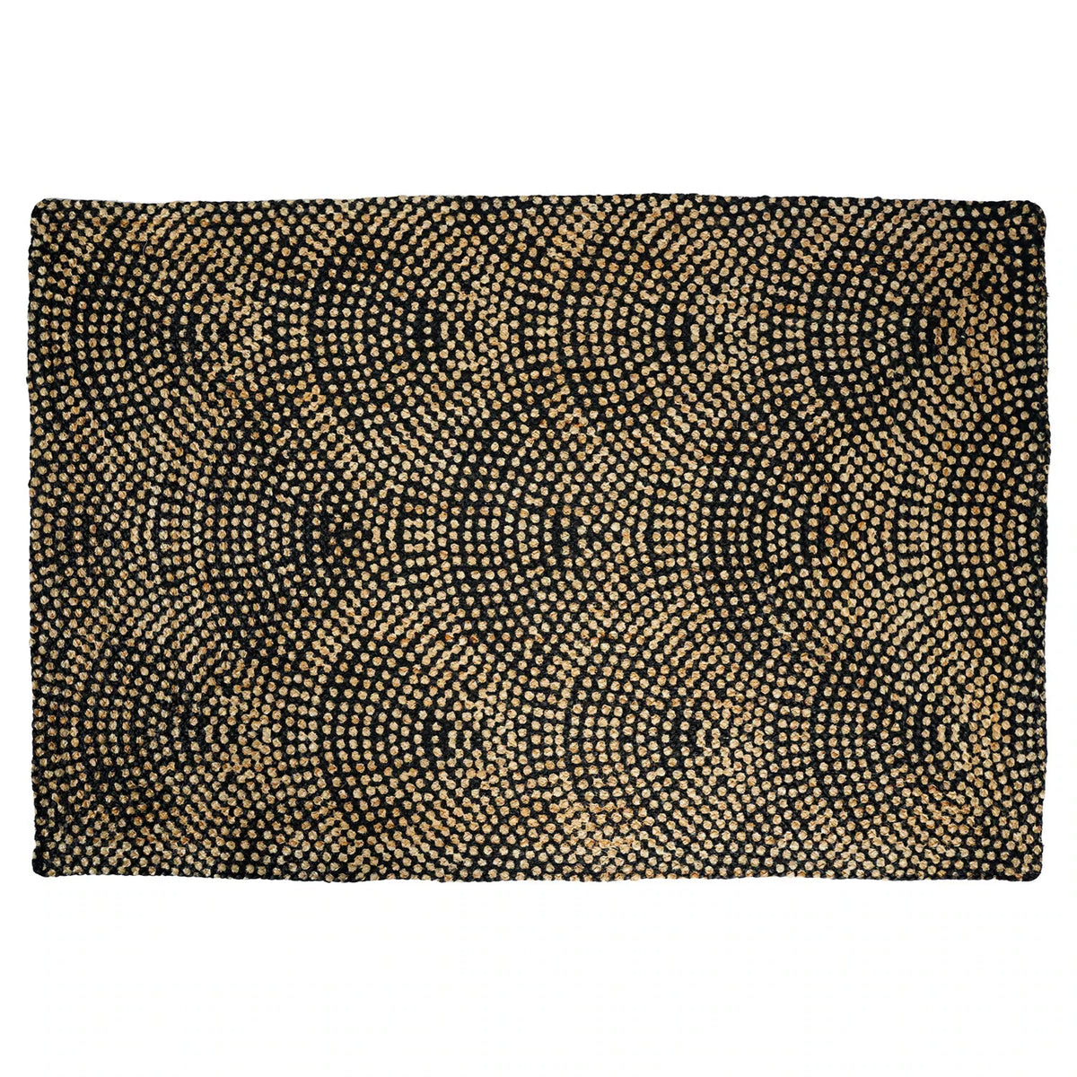 Jute Teppich, Eckig, Schwarz