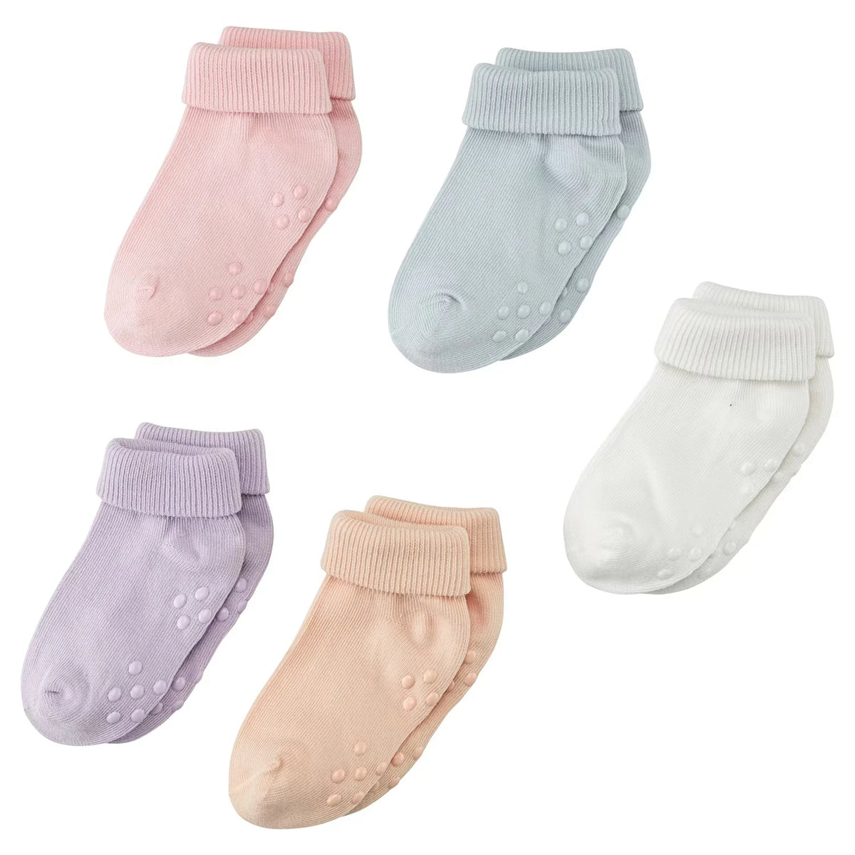 Baby-Socken 5er-Packung, Regenbogen, 12/14