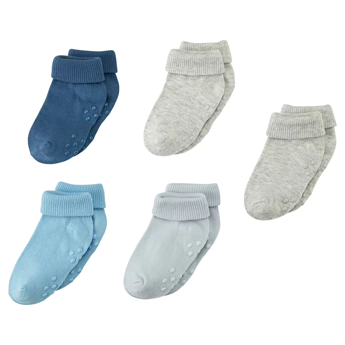 Baby-Socken 5er-Packung, Blau, 19/22