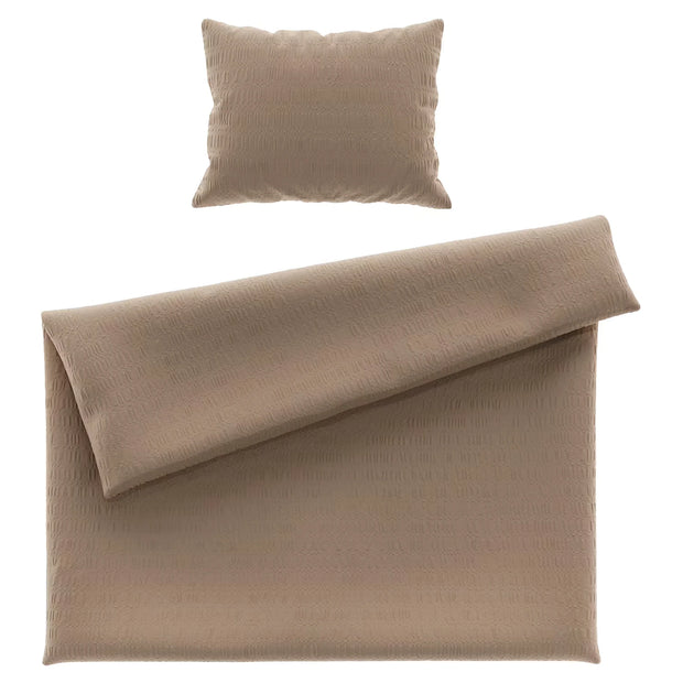 Seersucker Bettwäsche, 200 x 200 cm, Beige