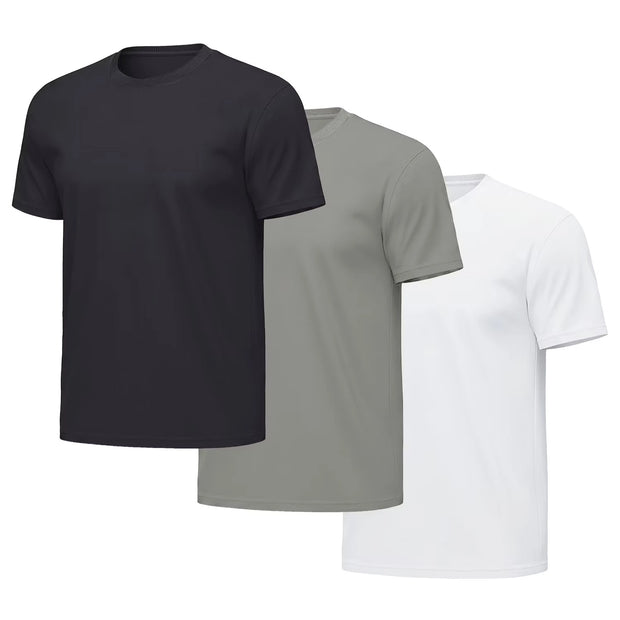 Herren T-Shirt, Melange / Grün / Grau, L