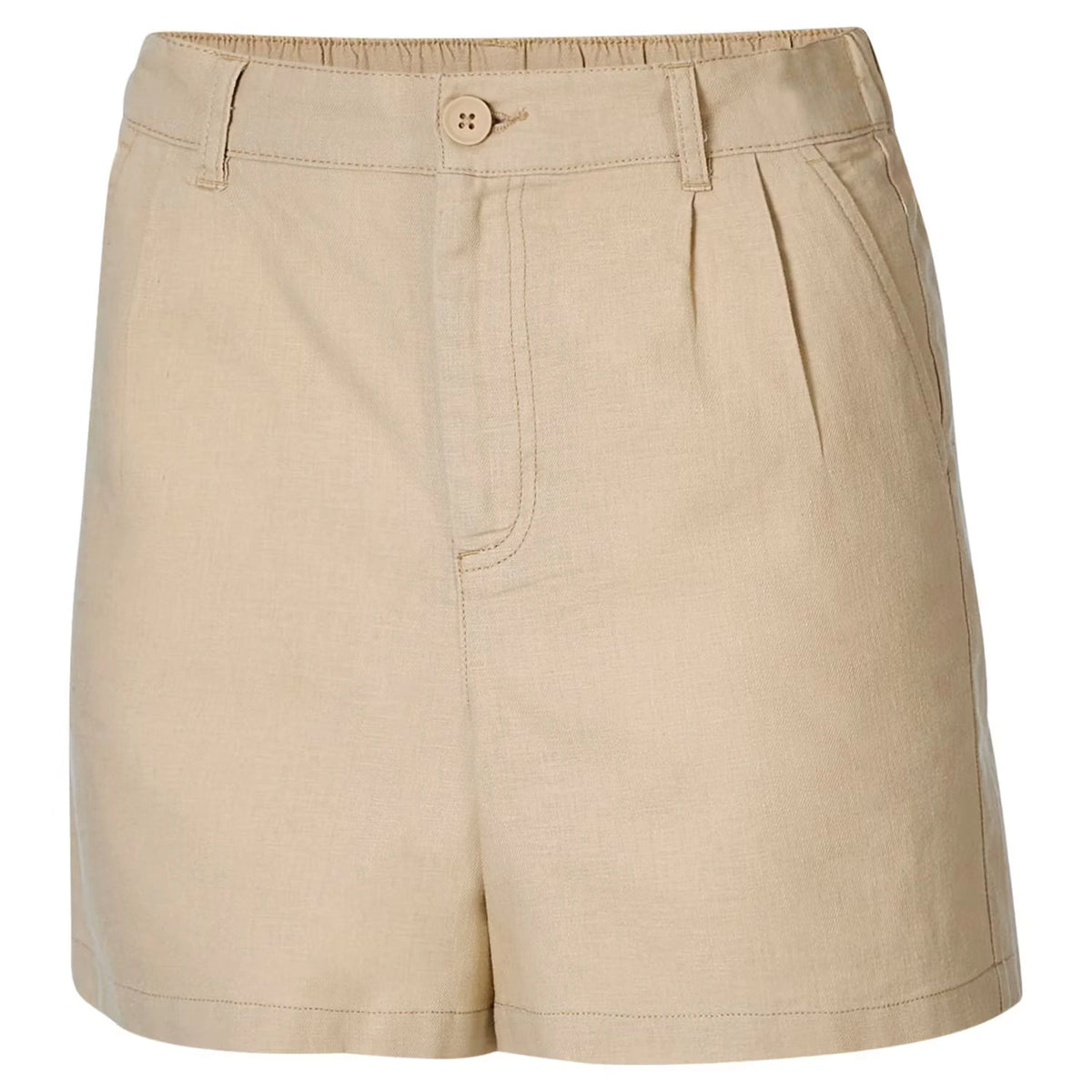 Damen-Shorts aus Leinen/Baumwolle, Braun, M 40/42