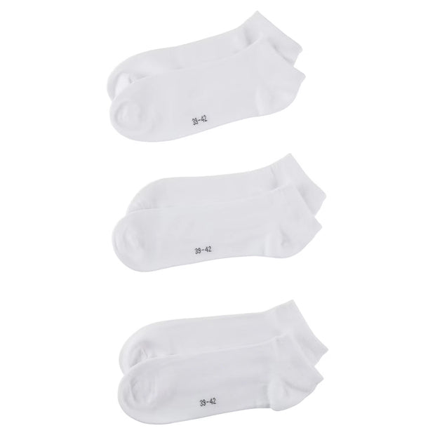 Damen oder Herren Sneaker Socken, Weiß, 39/42