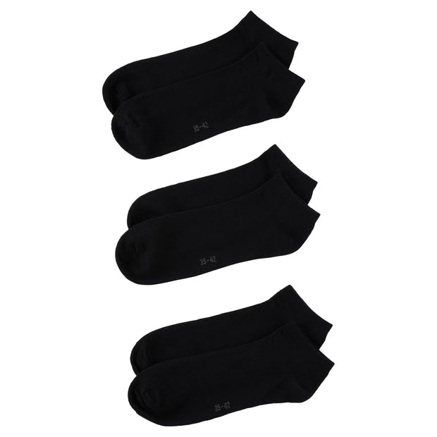 Damen oder Herren Sneaker Socken, Schwarz, 43/46