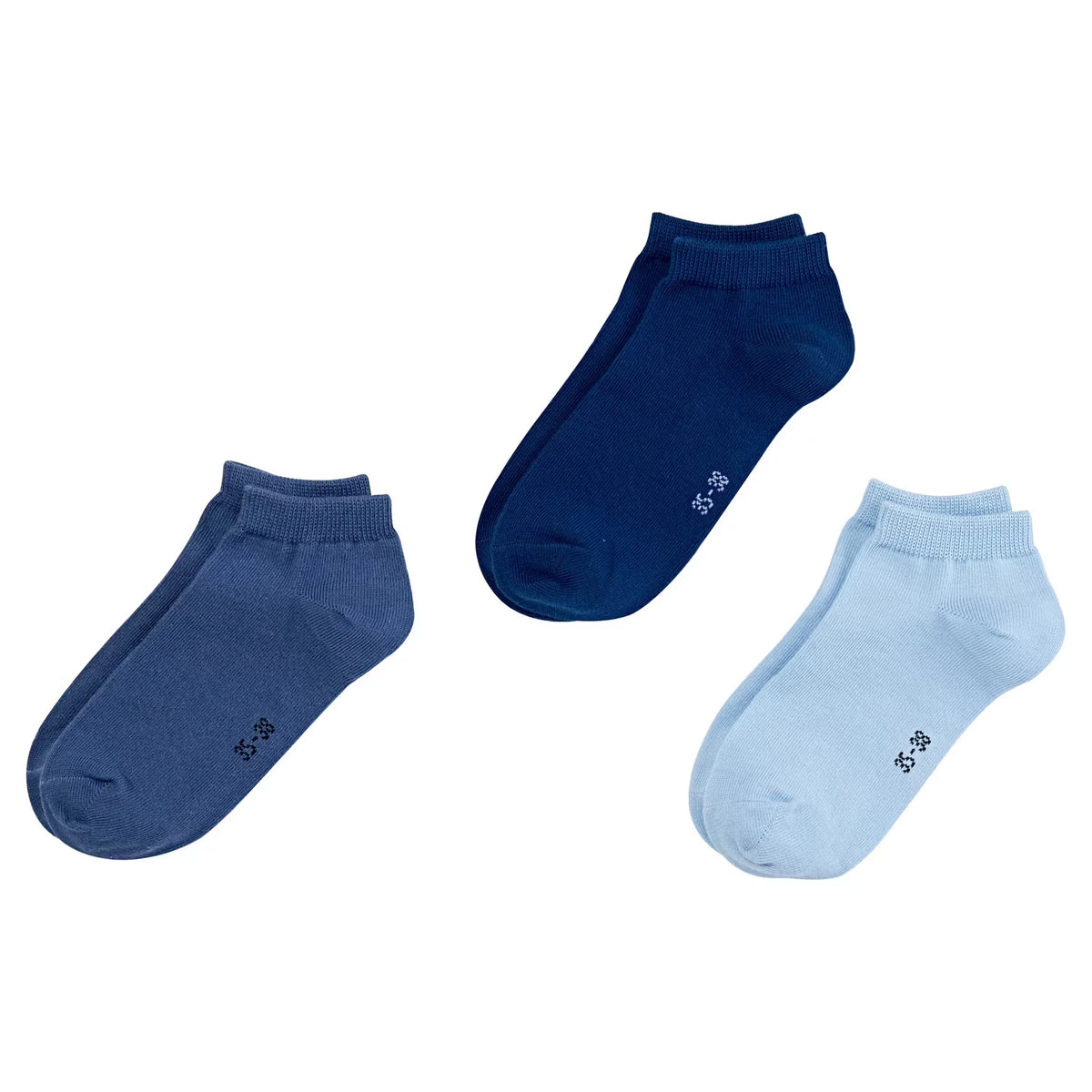Kinder Sneaker-Söckchen, Blau, Gr. 35/38