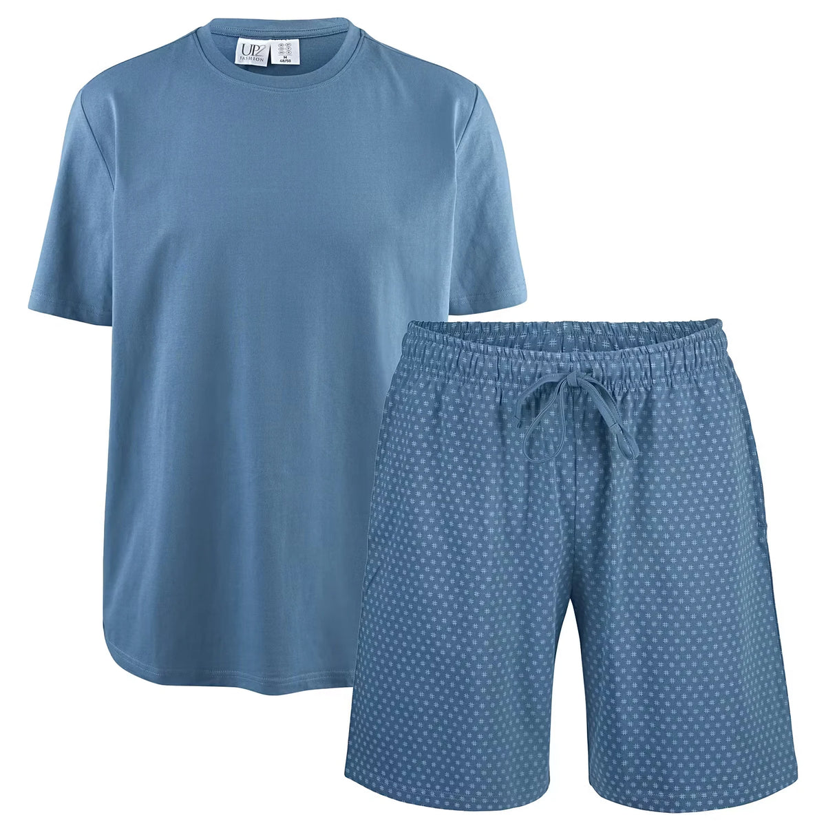 Herren Shorty-Pyjama, Blau, XXL