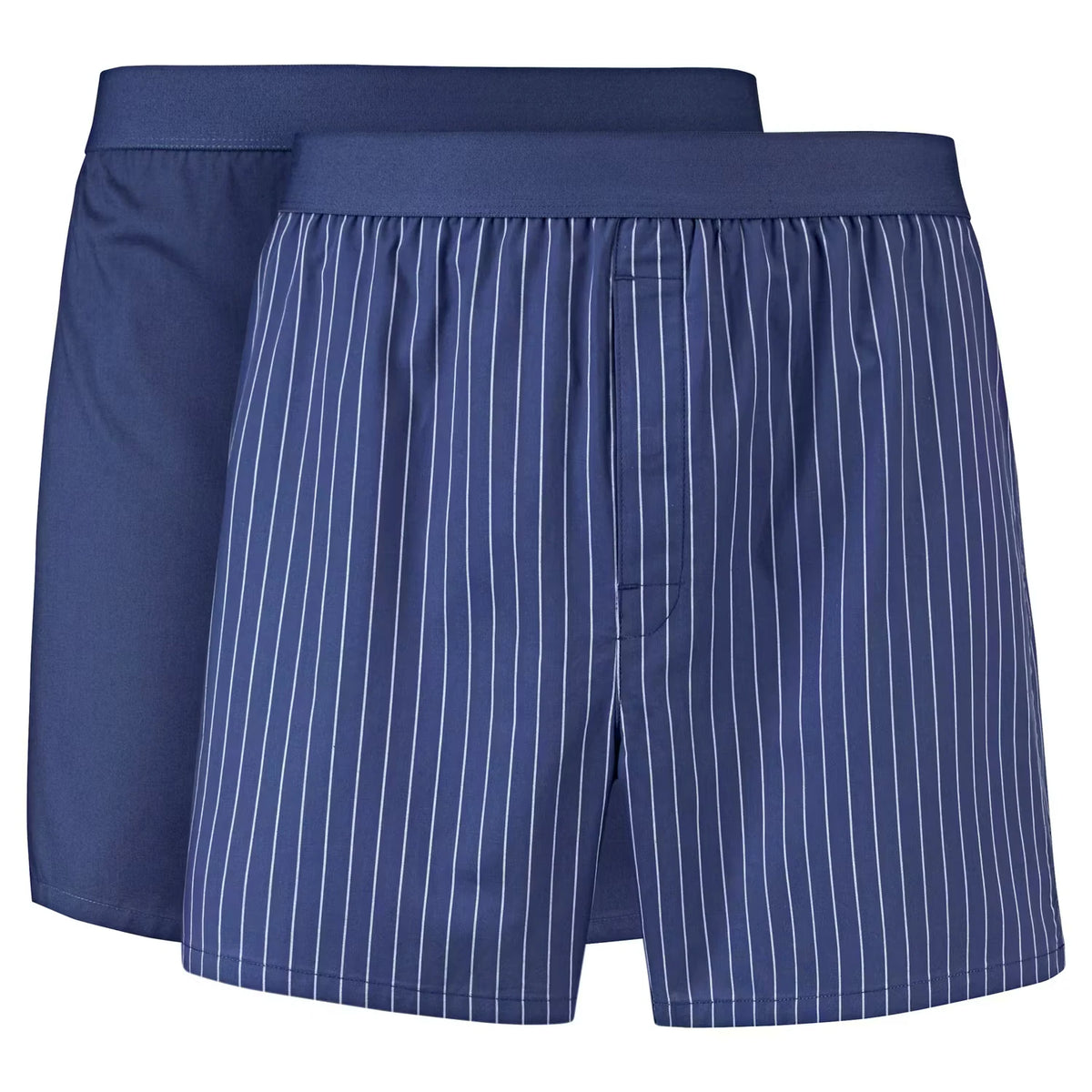 Herren Boxershorts, Blau / Blau Gestreift, L
