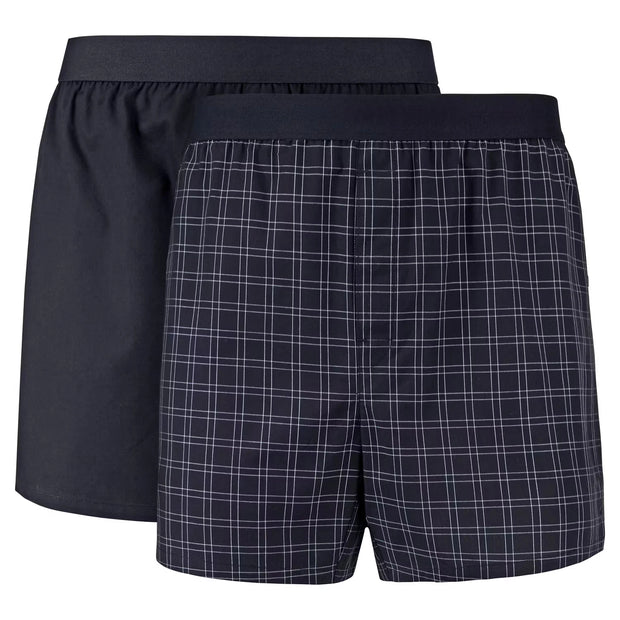 Herren Boxershorts, Blau / Blau Kariert, XL