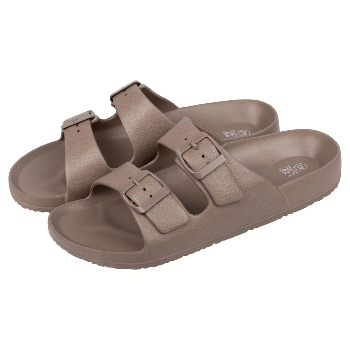 Damen oder Herren Sommerpantoletten, Hellbraun, 40