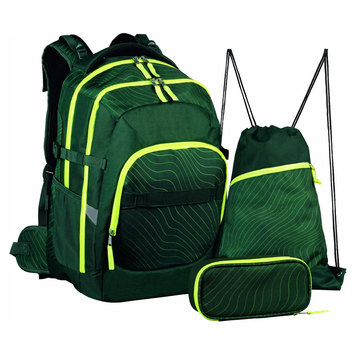 Schultaschen-Set, Grün