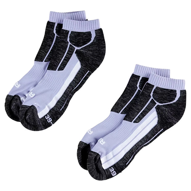 Damen oder Herren Socken 2er-Pack, Low Cut, Lila, 35/38