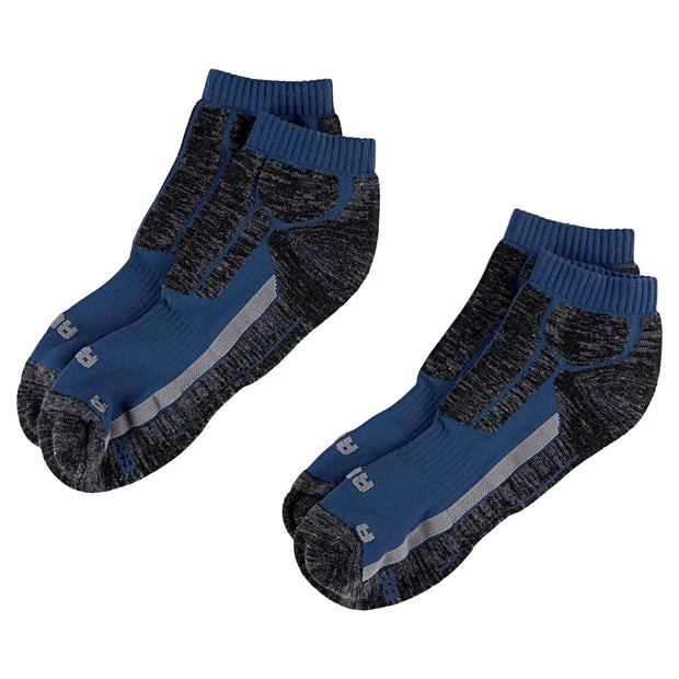 Damen oder Herren Socken 2er-Pack, Low Cut, Marineblau, 43/46